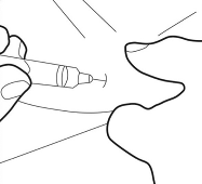 A drawing of a hand holding a pen Description automatically generated