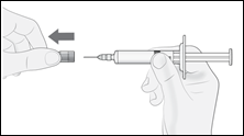 A hand holding a syringe Description automatically generated